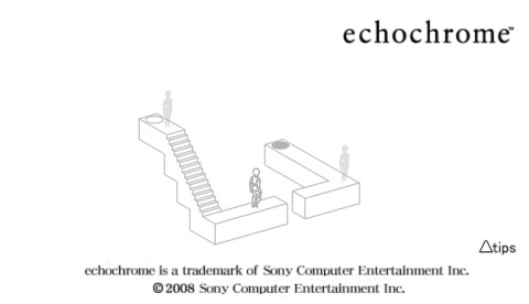 Echochrome title screen for PSP